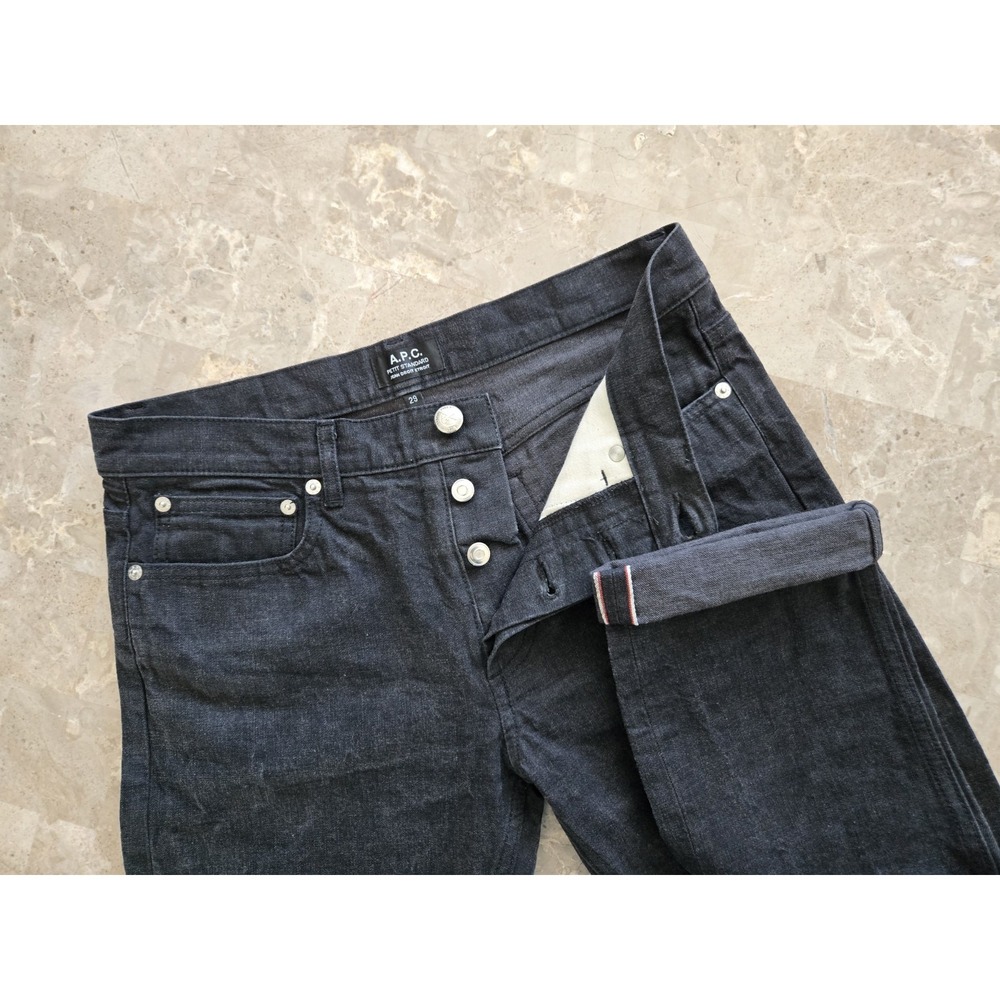 APC Petit Standard Jean Droit Etroit Charcoal Wash Denim Japanese Selvedge 29x28